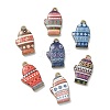 35Pcs 7 Styles Alloy Printed Pendants PALLOY-CJ0002-56-7