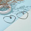 Stainless Steel Hoop Earrings EJEW-JE04453-03-4