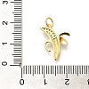 Brass Micro Pave Clear Cubic Zirconia Pendants KK-L225-004G-02-3