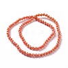 Electroplate Opaque Solid Color Glass Beads Strands GLAA-E036-11A-3