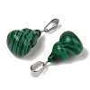 Synthetic Malachite Pendants G-B127-03P-07-3