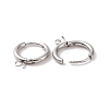 Tarnish Resistant 304 Stainless Steel Huggie Hoop Earring Findings X-STAS-J400-36P-2