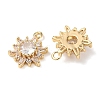 Brass Micro Pave Cubic Zirconia Pendants KK-A295-05G-2