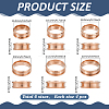 24Pcs 6 Styles 304 Stainless Steel Grooved Finger Ring Settings STAS-ME0003-12RG-2