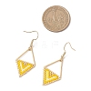 Rhombus Glass Dangle Earrings EJEW-MZ00640-5
