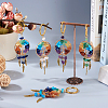 5Pcs 5 Style Gemstone Keychain KEYC-TA0001-18-7