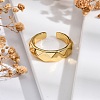 Rack Plating Brass Cuff Finger Rings for Women RJEW-M028-15G-1