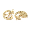 Brass Micro Pave Clear Cubic Zirconia Pendants KK-B083-34D-G-2