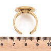 Hollow Star 304 Stainless Steel Open Cuff Ring Components STAS-F366-07E-G-2