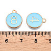 Light Gold Plated Alloy Enamel Charms ENAM-T010-05G-01-3