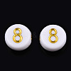 Plating Acrylic Beads X-PACR-R243-02-3