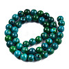 Dyed Natural Ocean White Jade Round Bead Strands G-R295-8mm-07-3