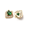 Valentine's Day Brass Micro Pave Cubic Zirconia Charms CU-K002-38G-D-2