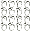 16Pcs 304 Stainless Steel Cuff Rings Components STAS-BBC0008-16-1