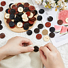 100Pcs 5 Colors 2-Hole Pearwood Buttons BUTT-HS0001-03-3