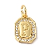 Real 18K Gold Plated Brass Micro Pave Clear Cubic Zirconia Pendants KK-L216-002G-P-1