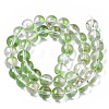 Transparent Spray Painted Glass Bead Strands X-GLAA-N035-03D-B02-2
