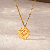 Stylish 304 Stainless Steel Star of David Pendant Necklace for Women's Daily Wear LS-NW9851-1-1