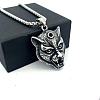 Vintage 304 Stainless Steel Lion Head Pendant Necklaces for Men Women LS-OG9311-2