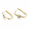 Brass Micro Pave Clear Cubic Zirconia Huggie Hoop Earring EJEW-T046-16G-NF-5