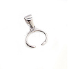 925 Sterling Silver Ice Pick Pinch Bails STER-WH0061-40A-P-1