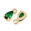 Brass Micro Pave Cubic Zirconia Pendants KK-K374-07G-3