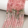 Gradient Color Natural Red and Green Strawberry Quartz Beads Strands GG-NH0007-C02-01-2