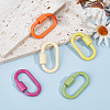 6Pcs 6 Styles Baking Paint Alloy Screw Locking Carabiners FIND-DR0002-08A-4