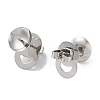 Rack Plating Brass Stud Earring Settings KK-F090-15P-02-2
