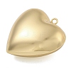 Heart Brass Pendants KK-N254-98G-02-2