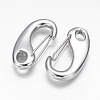 Tarnish Resistant 304 Stainless Steel Push Gate Snap Keychain Clasp Findings STAS-G143-11F-2