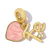Brass Micro Pave Clear Cubic Zirconia Pendants CU-OY001-70G-1