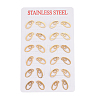 304 Stainless Steel Stud Earrings EJEW-F200-10G-3