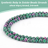 Olycraft 2 Strands Synthetic Ruby in Zoisite Beads Strands G-OC0002-79-4