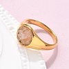 Round Natural Quartz Crystal Chips Finger Rings RJEW-D303-03G-01-1