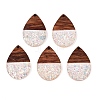 Epoxy Resin & Walnut Wood Pendants RESI-T057-11E-1