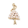 Ballet Dancer Resin Imitation Pearl Pendants FIND-Q097-07G-1