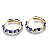 Brass Huggie Hoop Earrings EJEW-S209-09B-3