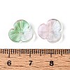 Baking Paint Transparent Glass Bead Caps DGLA-N014-09B-01-3