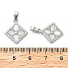 Brass Micro Pave Cubic Zirconia Pendants KK-L222-016P-3