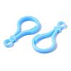 Opaque Solid Color Bulb Shaped Plastic Push Gate Snap Keychain Clasp Findings KY-R006-06-3
