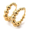 PVD Vacuum Plating 304 Stainless Steel Beaded Hoop Earrings for Women EJEW-F319-03G-2