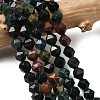 Natural Bloodstone/Heliotrope Beads Strands G-Z119-A16-02-1