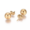Ion Plating(IP) 304 Stainless Steel Stud Earrings EJEW-L215-57E-G-2
