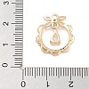 Brass Pave Clear Cubic Zirconia Pendants KK-Z061-10G-3