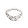 Non-Tarnish 304 Stainless Steel Hollow Wings Adjustable Ring for Women RJEW-L107-033P-2