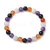 Natural & Synthetic Mixed Gemstone Beads Thread Stretch Bracelets for Women BJEW-JB11251-2