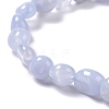 Natural Blue Lace Agate Beaded Stretch Bracelets BJEW-F414-02B-12-3