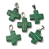 Synthetic Malachite Pendants G-Z067-06P-06-1