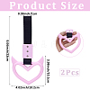 2Pcs ABS Plastic Devil Heart Rear Bumper Warning Handle Ring HJEW-SP0001-51A-2